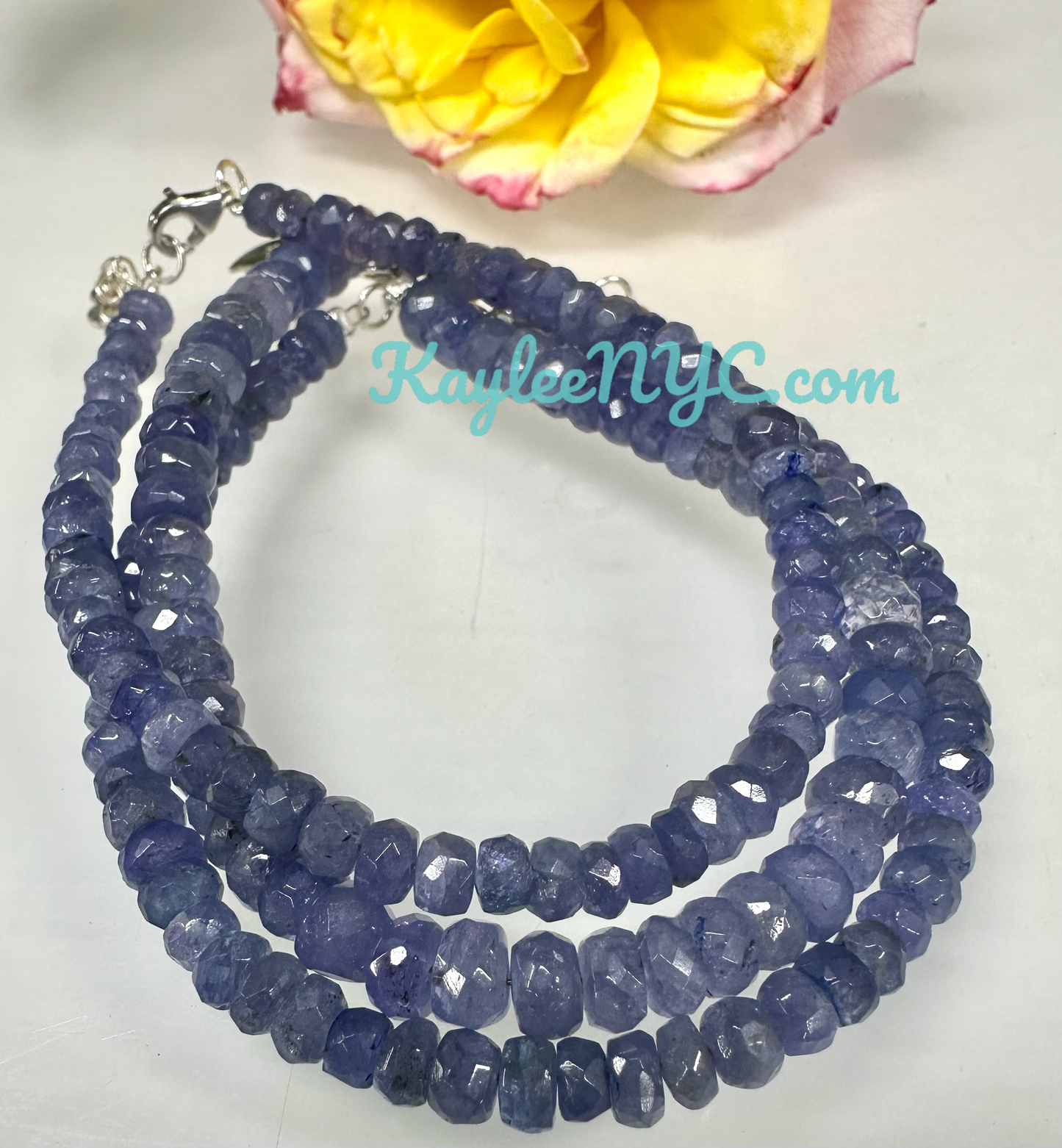 Wholesale 3 Pcs Natural Tanzanite Bracelet with 925 Sterling Silver Clasp 3.5-5mm