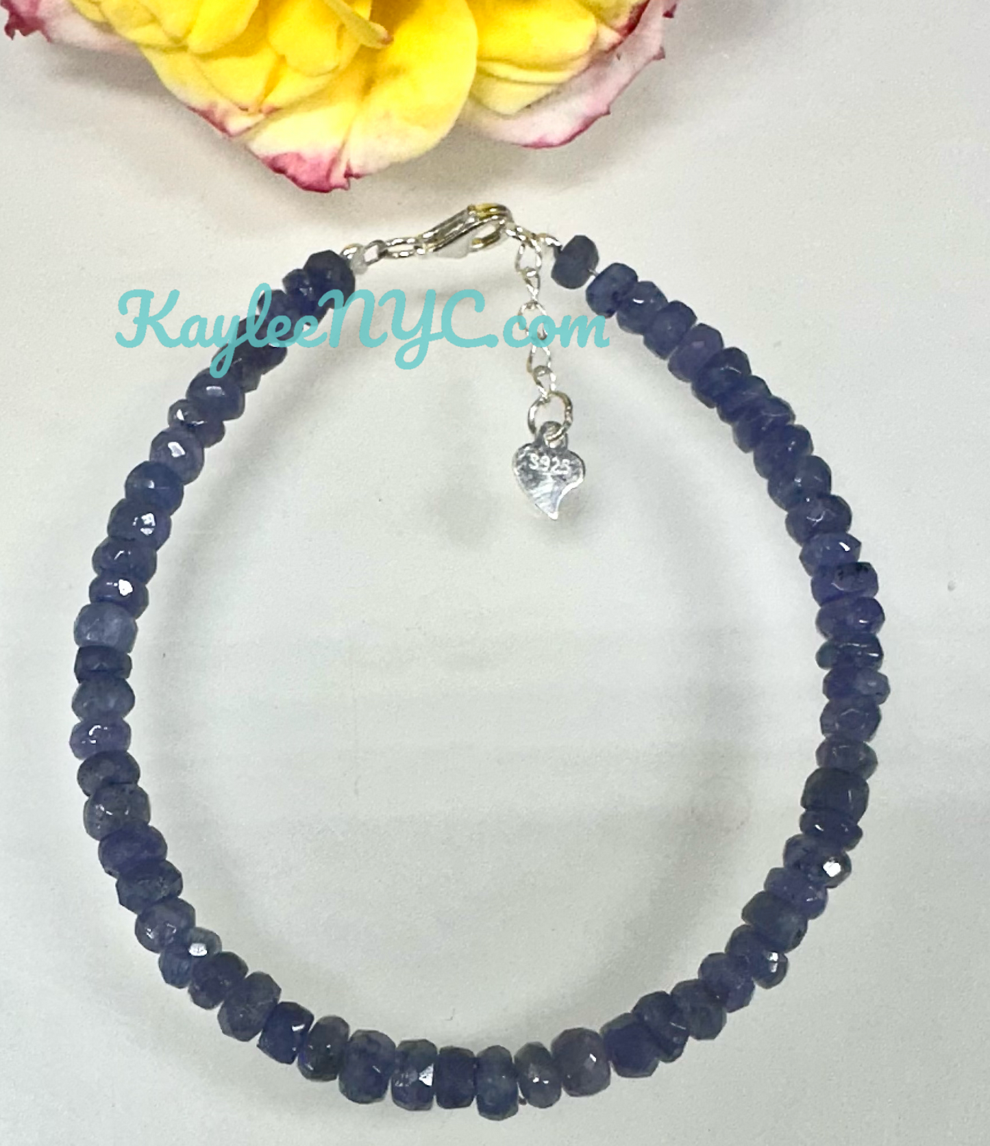 Wholesale 3 Pcs Natural Tanzanite Bracelet with 925 Sterling Silver Clasp 3.5-5mm