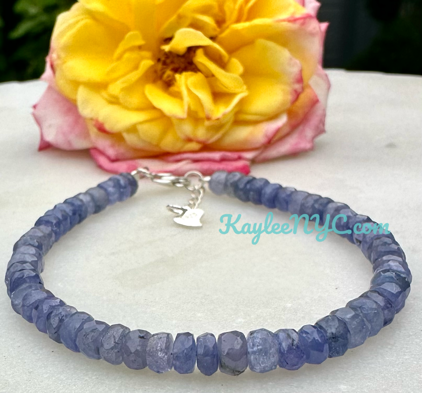 Wholesale 3 Pcs Natural Tanzanite Bracelet with 925 Sterling Silver Clasp 3.5-5mm