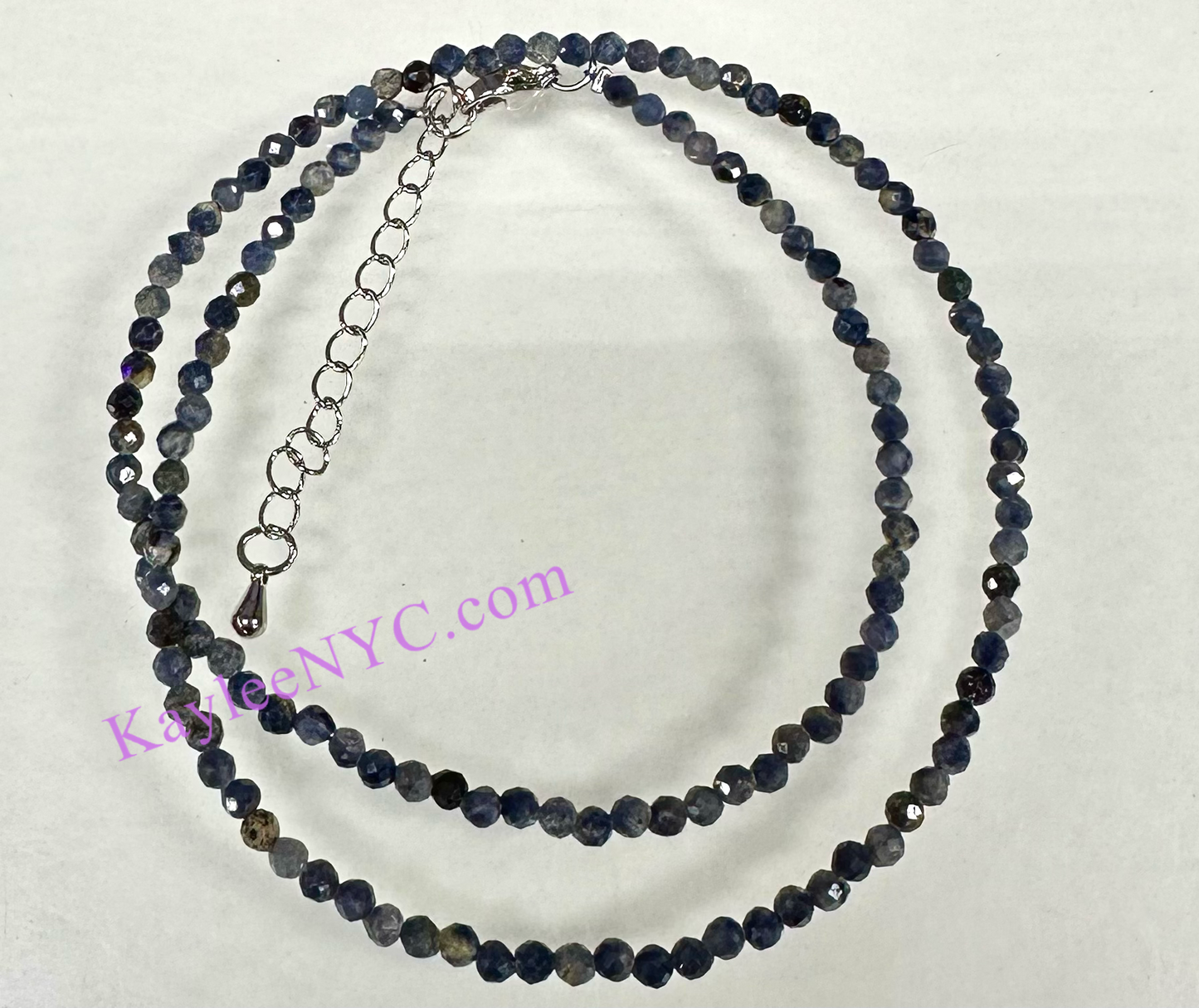 6 PCs 2mm Natural Sapphire Necklaces