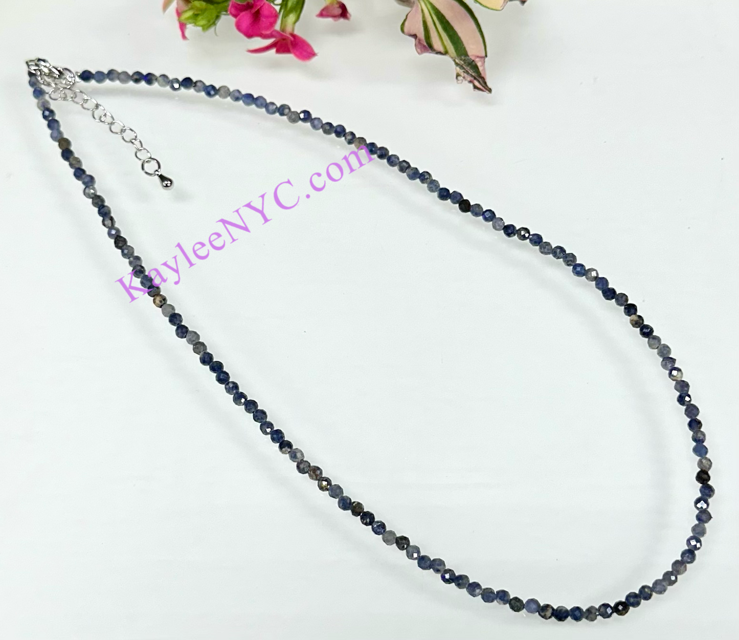 6 PCs 2mm Natural Sapphire Necklaces