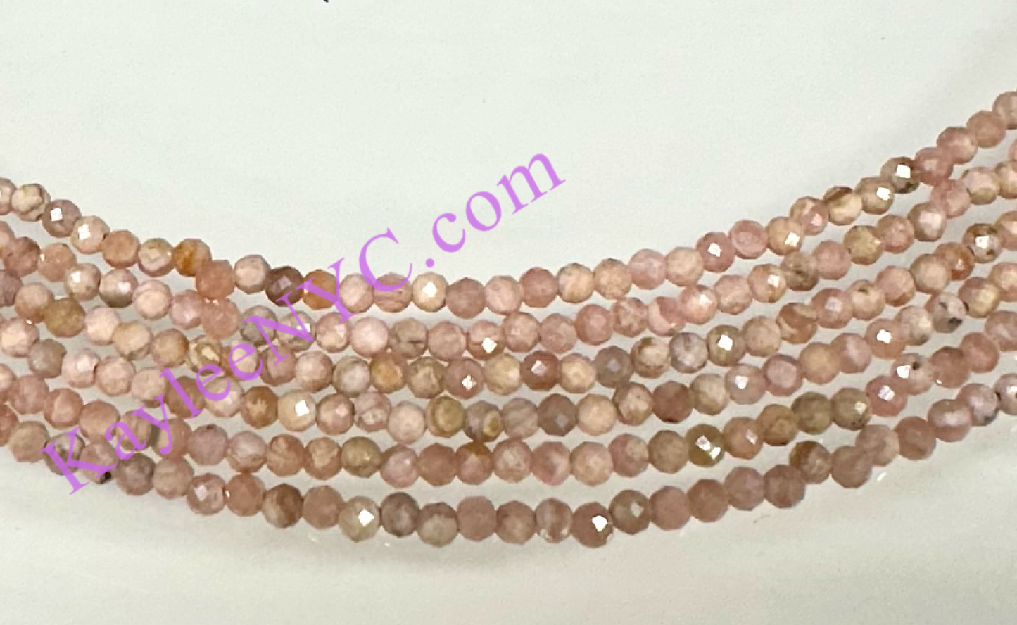 6 PCs 2mm Natural Rhodonchrosite Necklaces