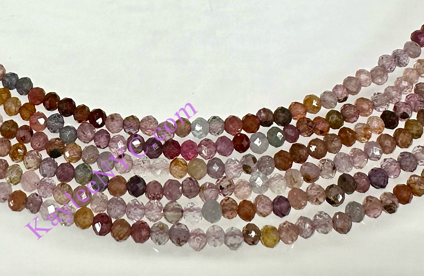 6 PCs 2mm Natural Rainbow Spinel Necklaces