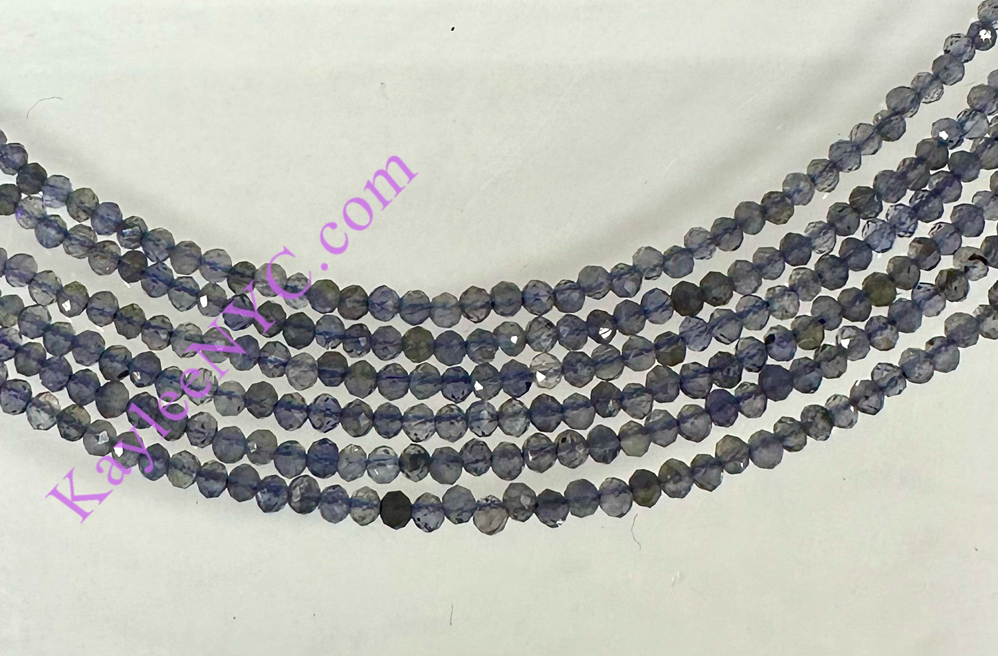 6 PCs 2mm Natural Iolite Necklaces