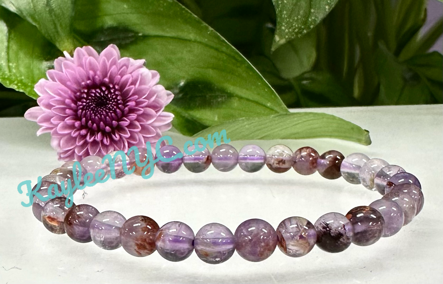 Wholesale 6 Pcs Natural Super Seven 6mm 7.5” Crystal Healing Stretch Bracelet