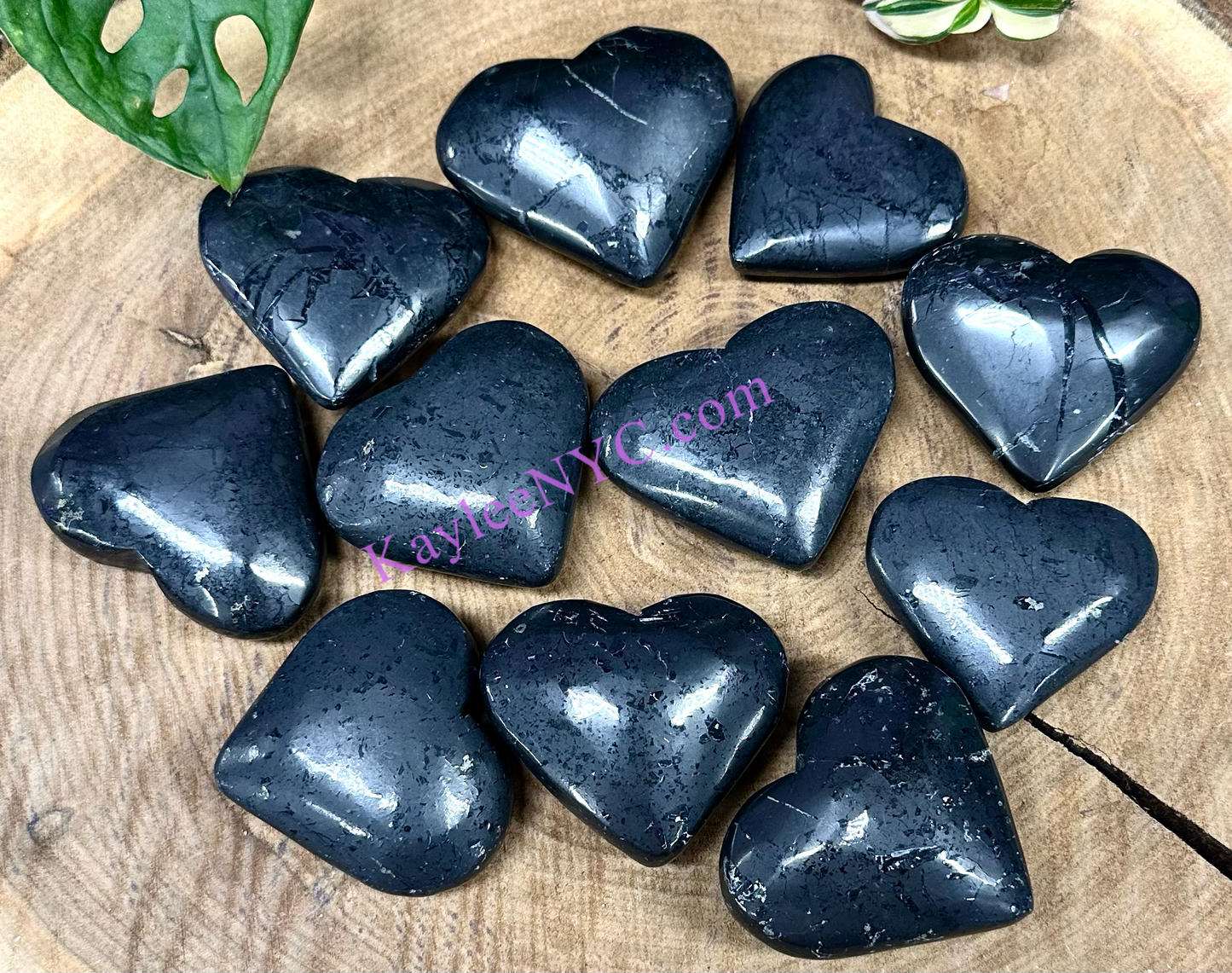 Wholesale Lot 2 lb Natural Shungite Crystal Heart Healing Energy