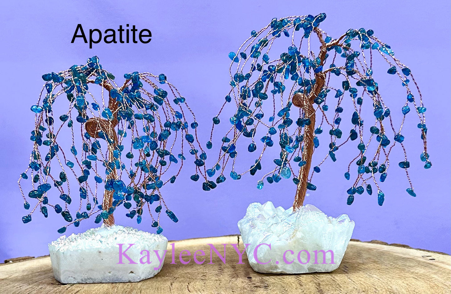 Wholesale Lot 3 Pcs Weeping Willow Tree with Angel Aura Base Crystal Healing Energy