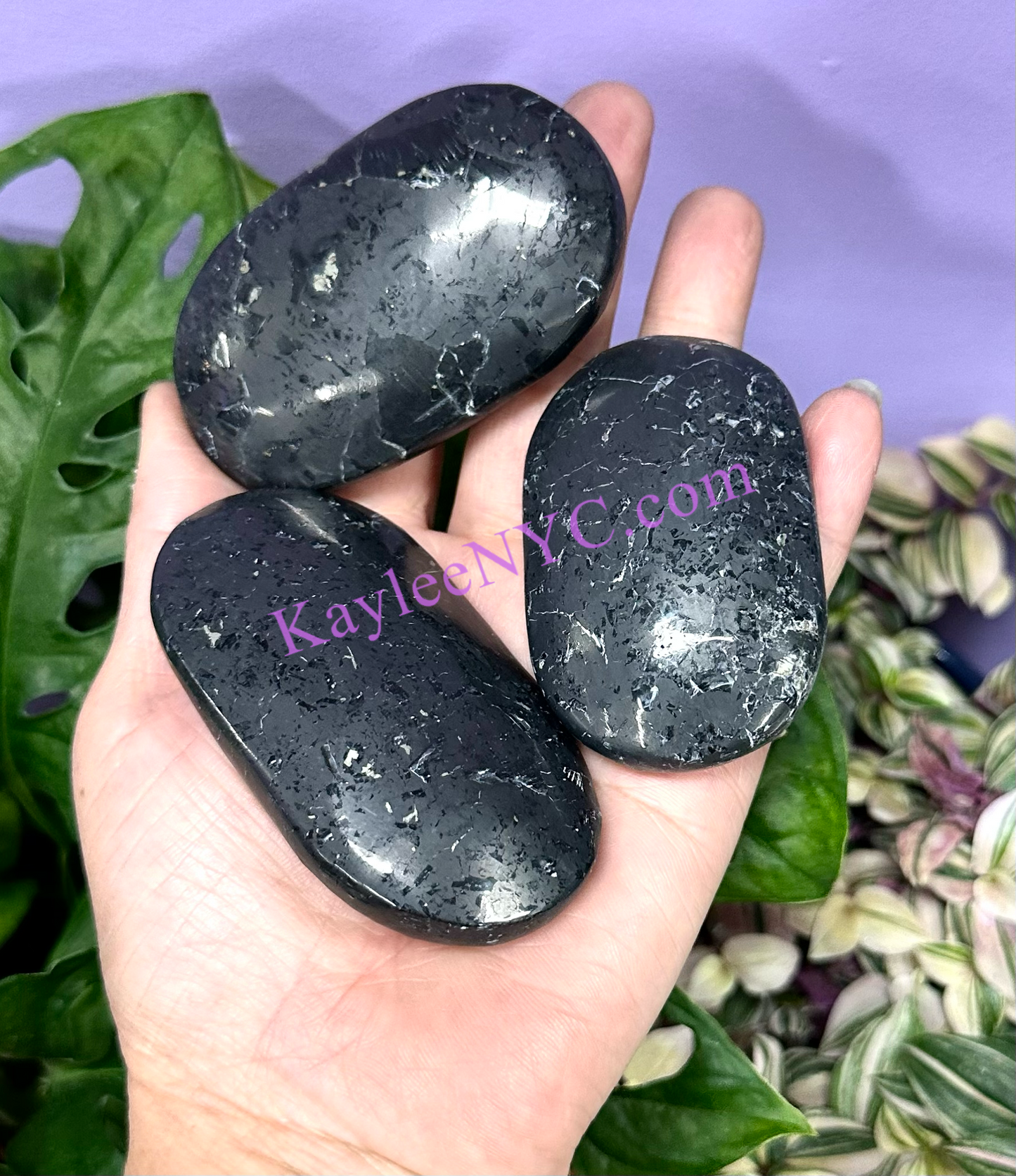 Wholesale 2 Lb Lot Natural Shungite Palm Stones Crystal Energy