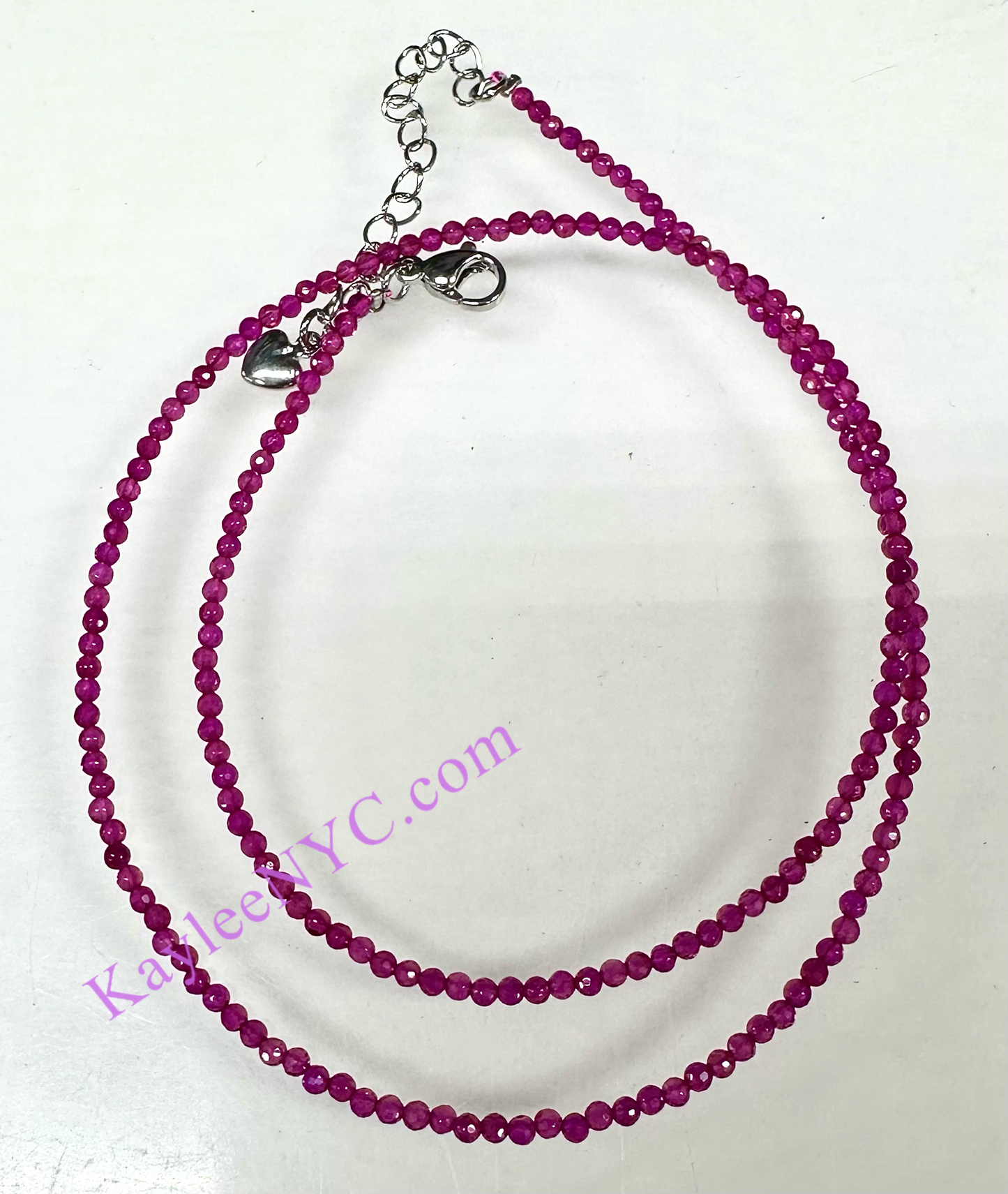 6 PCs 2mm Ruby Necklaces