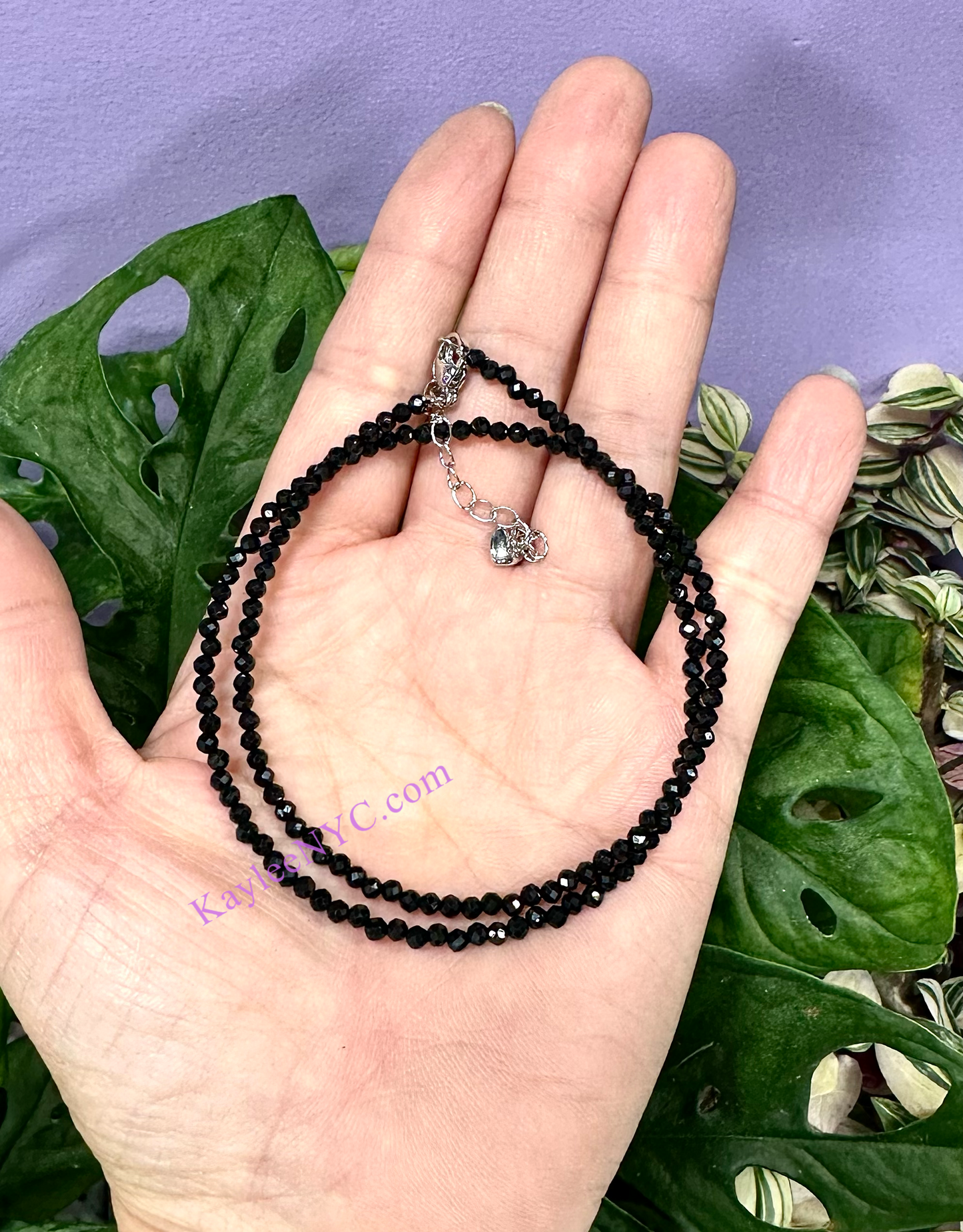 6 PCs 3mm Natural Black Spinel Necklaces