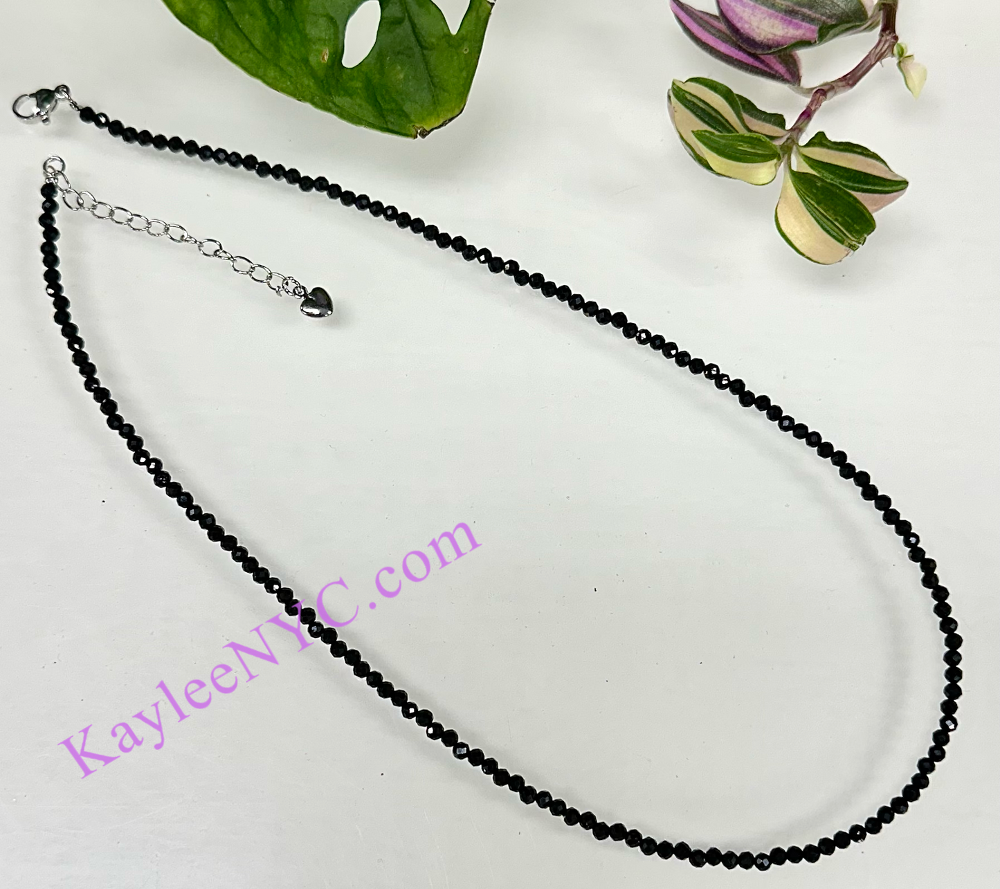 6 PCs 3mm Natural Black Spinel Necklaces