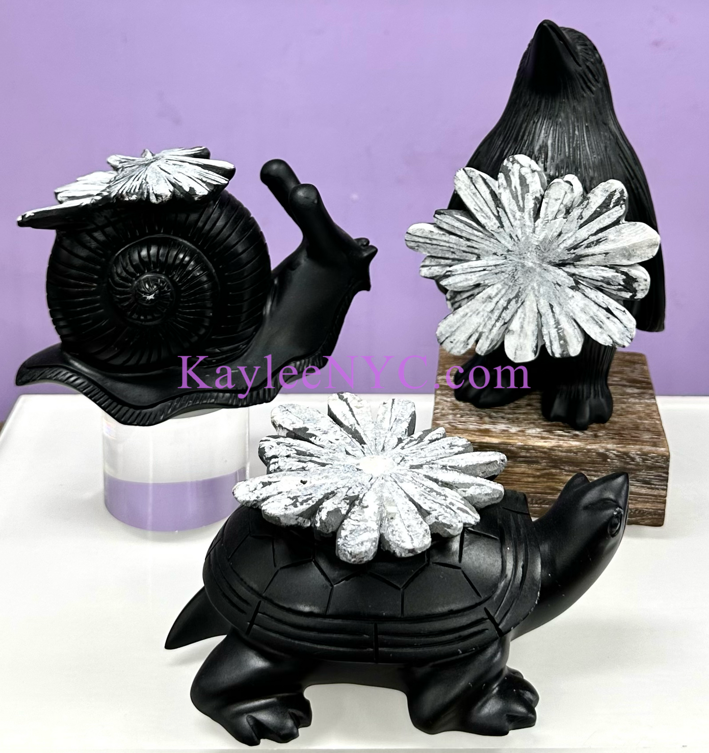 Wholesale lot 3 Pcs Natural Chrysanthemum Stone Carvings Crystal Healing Energy