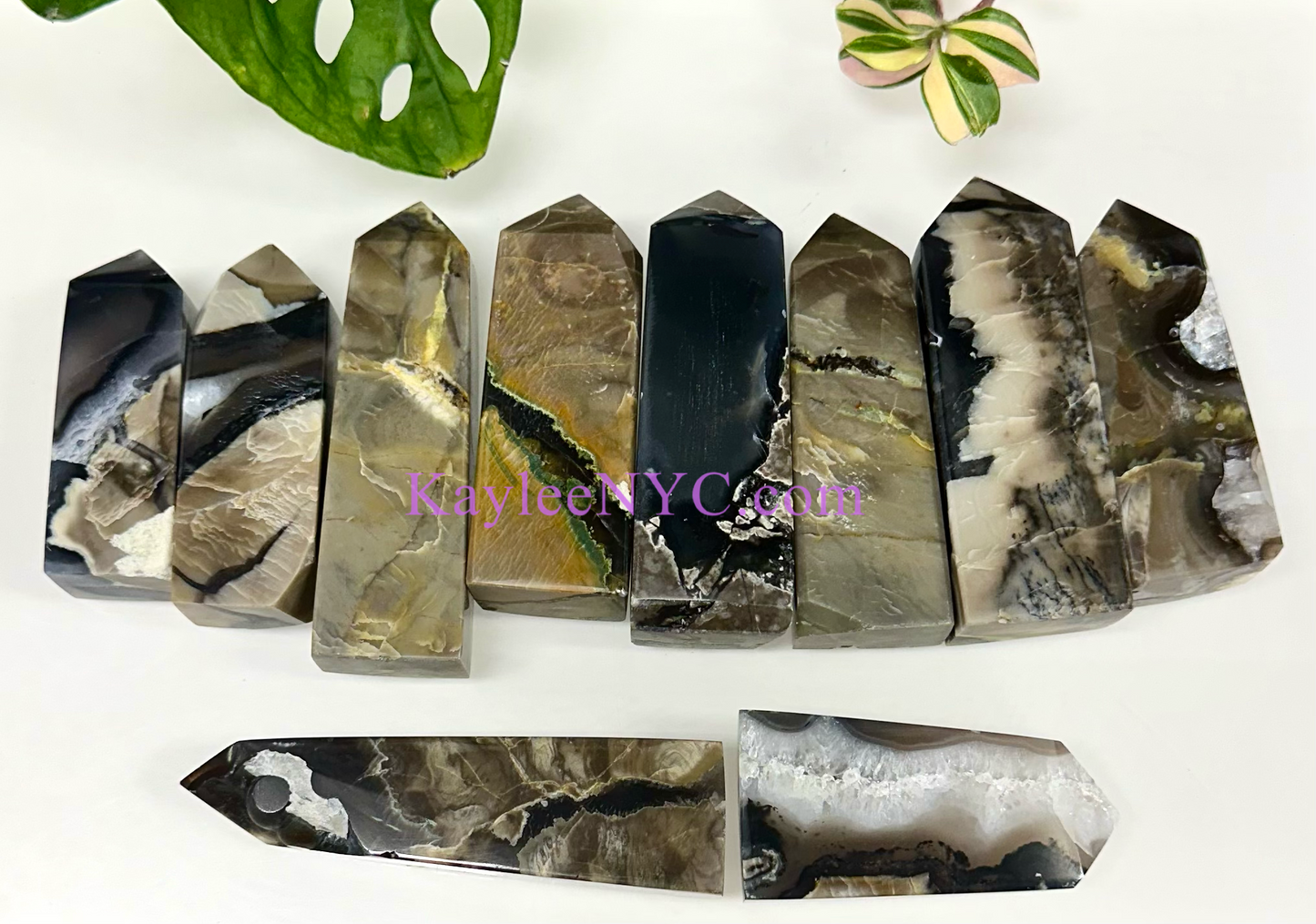 Wholesale Lot 2 lbs Natural Volcano Agate Obelisk Tower Point Crystal Healing