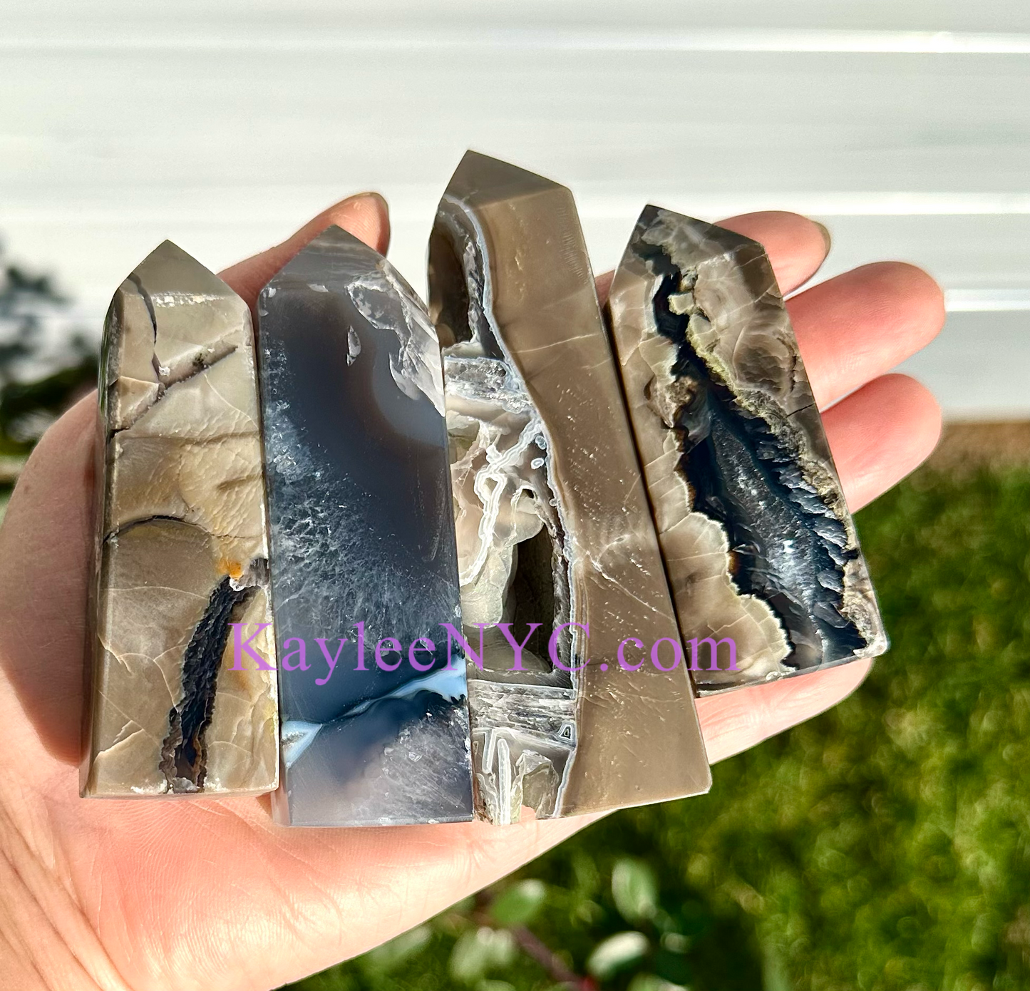 Wholesale Lot 2 lbs Natural Volcano Agate Obelisk Tower Point Crystal Healing