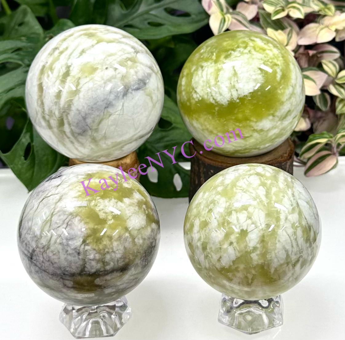 4-5 PCs Natural Jade aka Serpentine Sphere