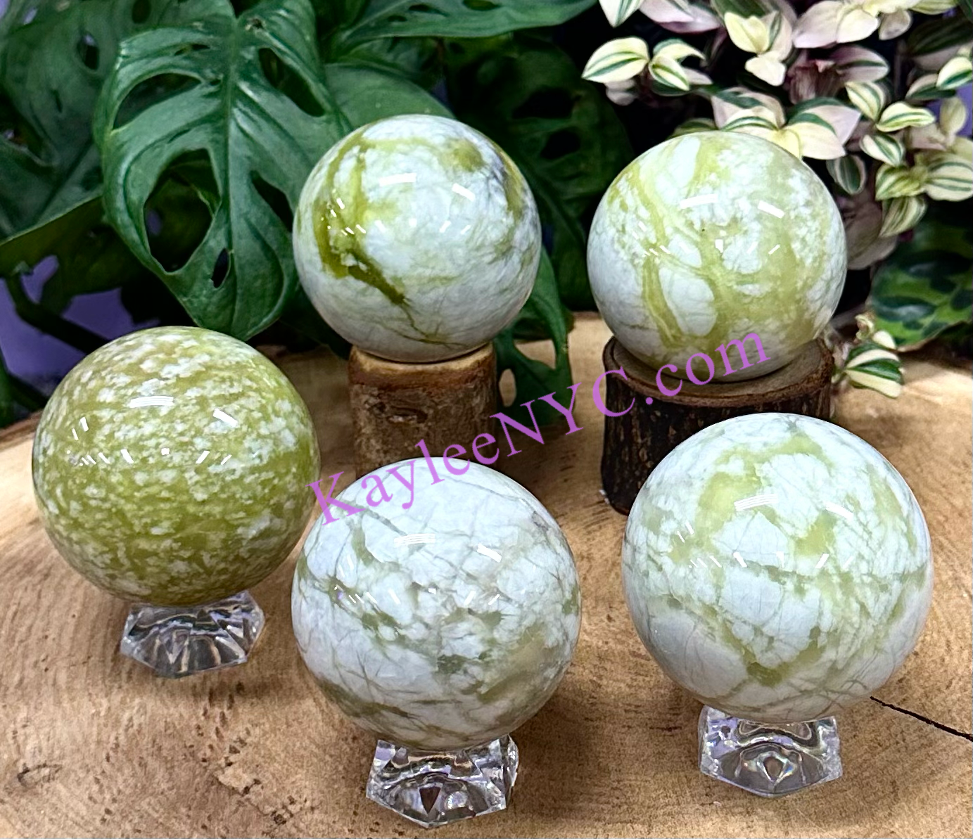 4-5 PCs Natural Jade aka Serpentine Sphere