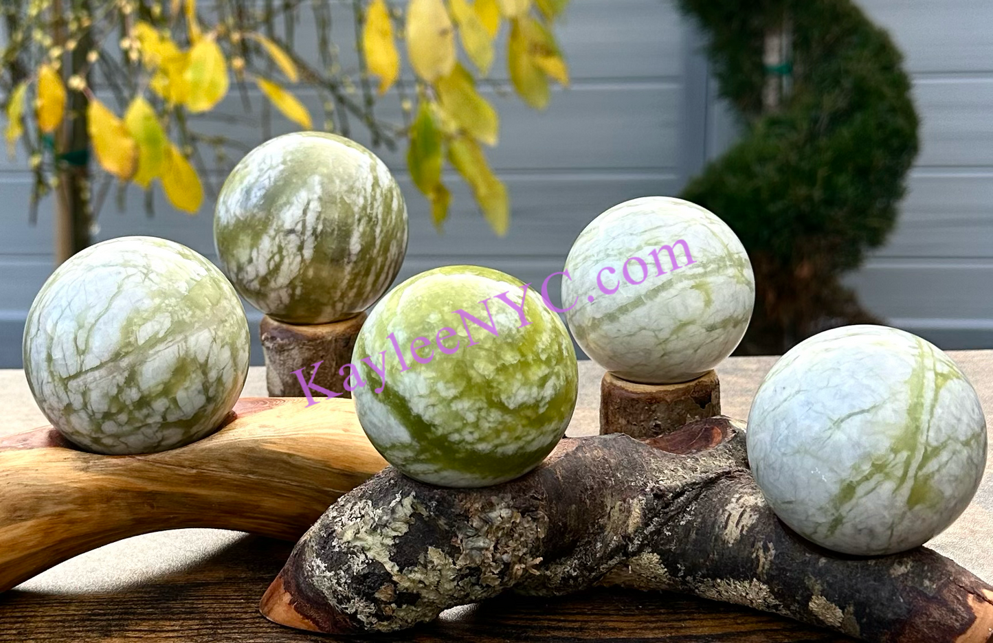 4-5 PCs Natural Jade aka Serpentine Sphere