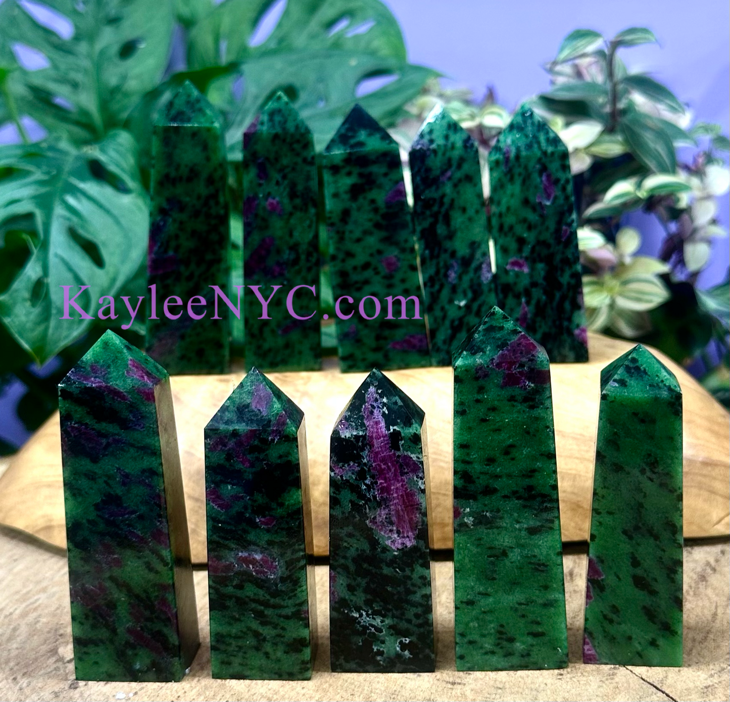 Wholesale Lot 2 lbs Natural Ruby Zoisite Obelisk Tower Point Crystal Healing Energy