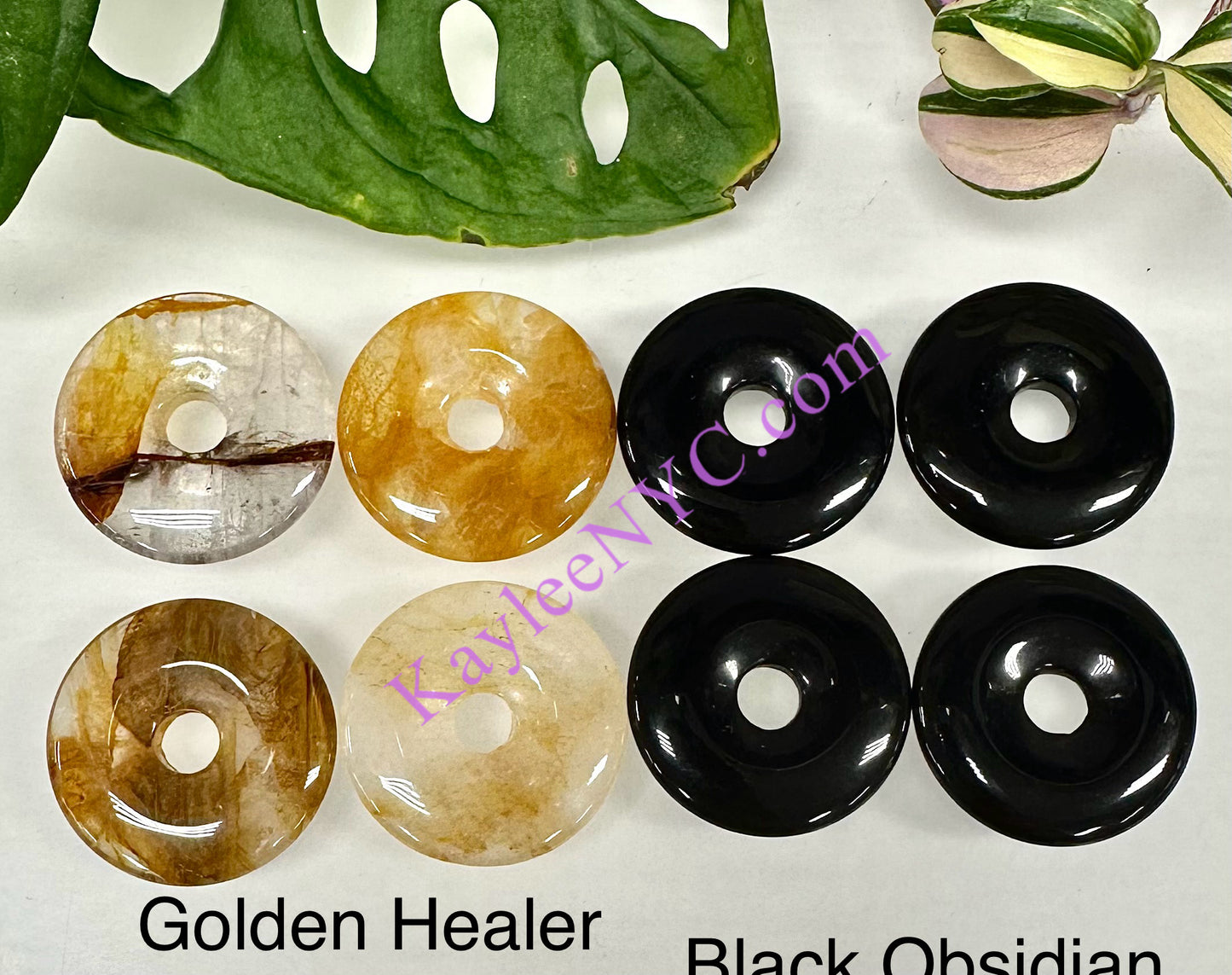 18 PCs Natural Crystal Donuts Healing Energy