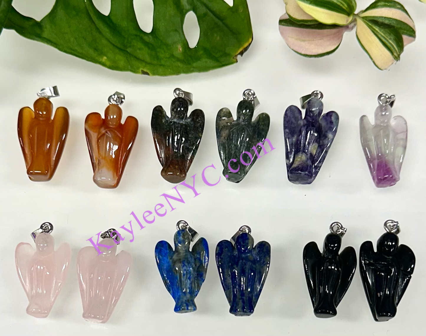 Wholesale Lot 12 Pcs Natural Angel Pendant Healing