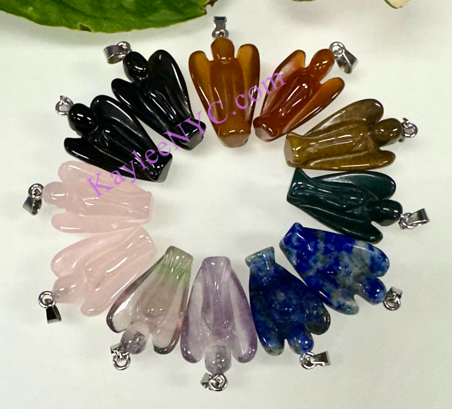 Wholesale Lot 12 Pcs Natural Angel Pendant Healing