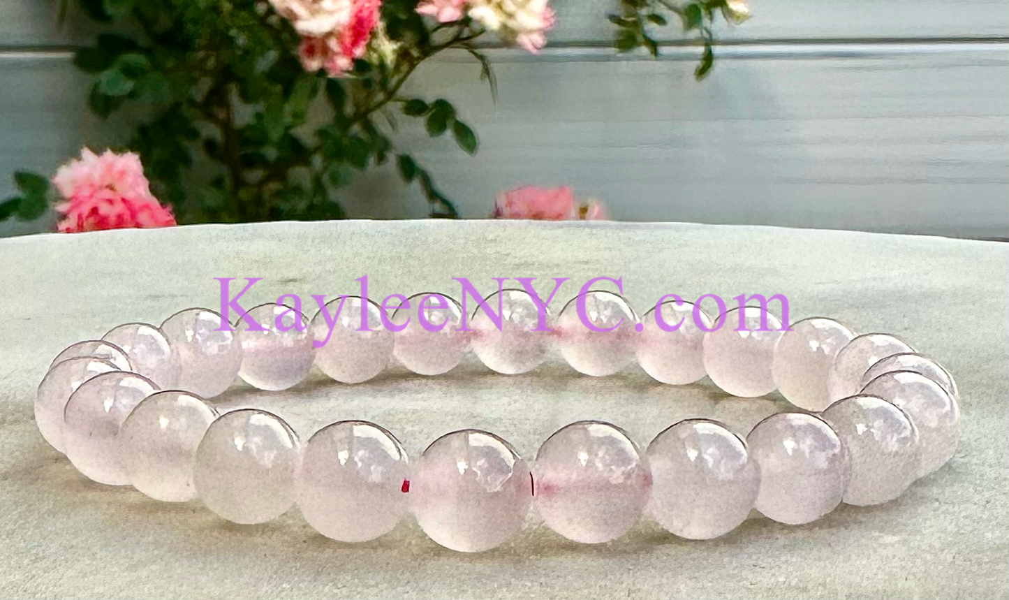 Wholesale 6 Pcs Natural Mangano Calcite Bracelet 8mm 7.5” Healing Energy Crystal