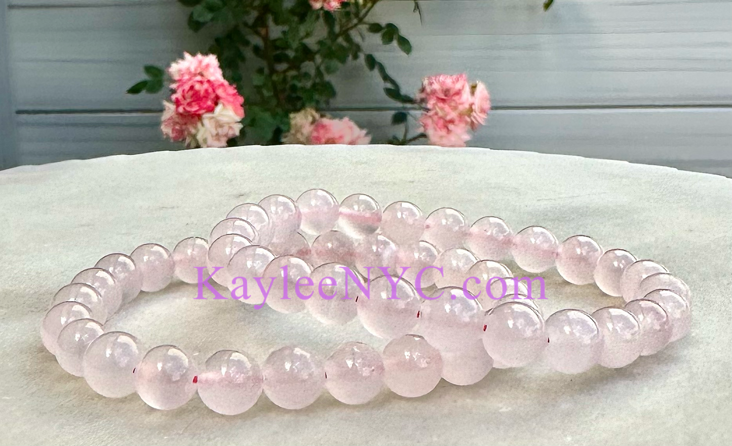 Wholesale 6 Pcs Natural Mangano Calcite Bracelet 8mm 7.5” Healing Energy Crystal