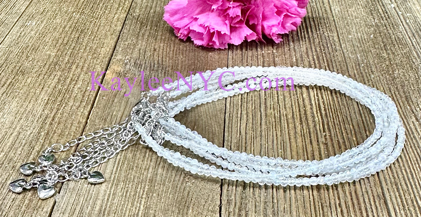 6 PCs 2mm Natural Moonstone Anklets Crystal Healing Energy