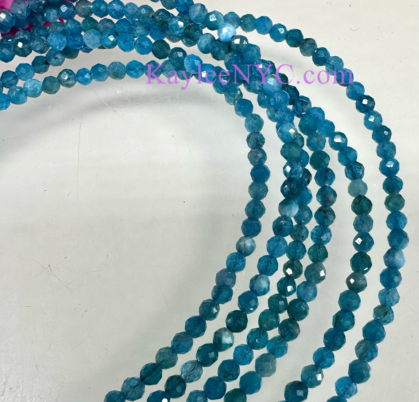 6 PCs 2mm Natural Apatite Anklets Crystal Healing Energy