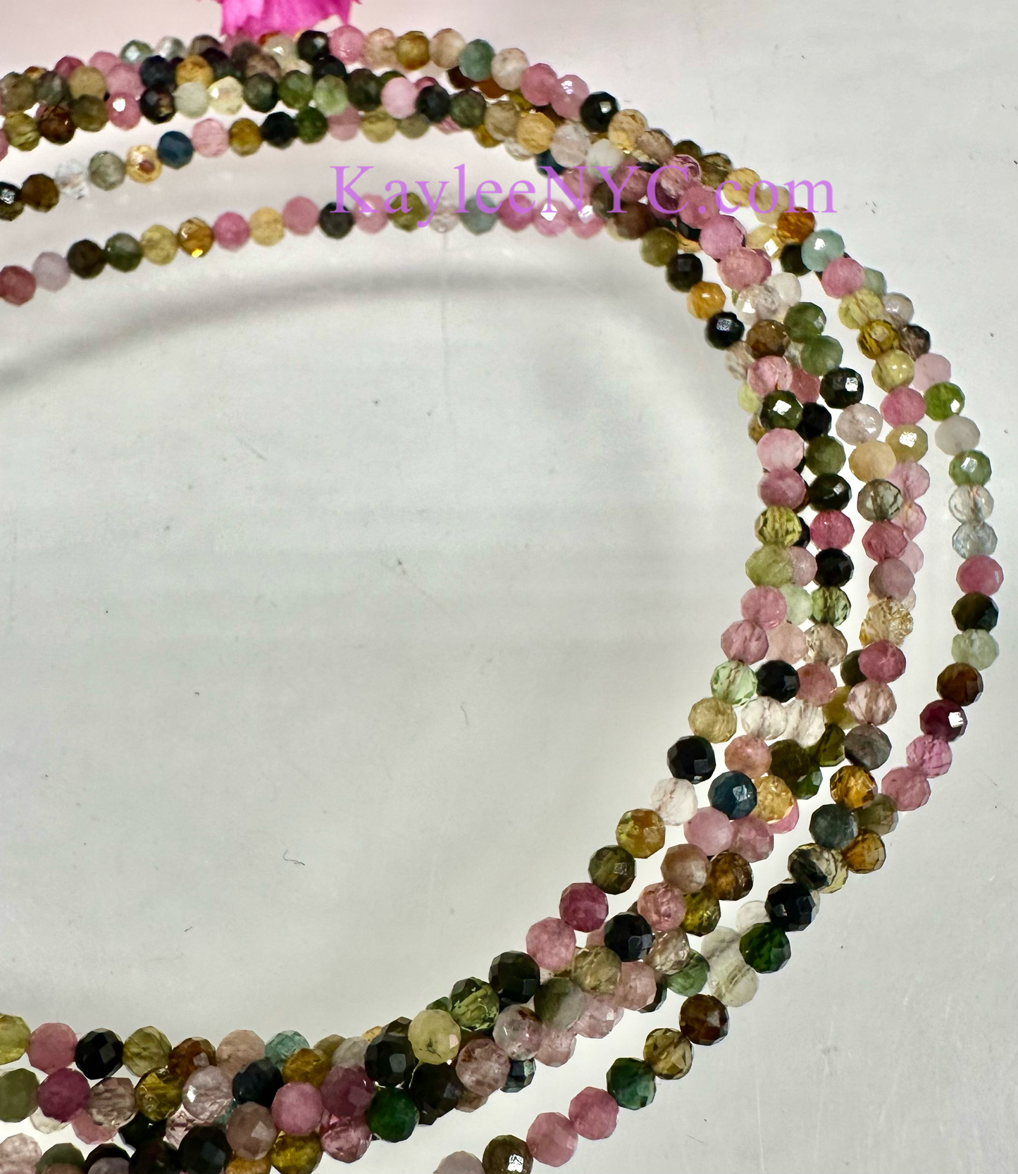 6 PCs 2mm Natural Tourmaline Anklets Crystal Healing Energy