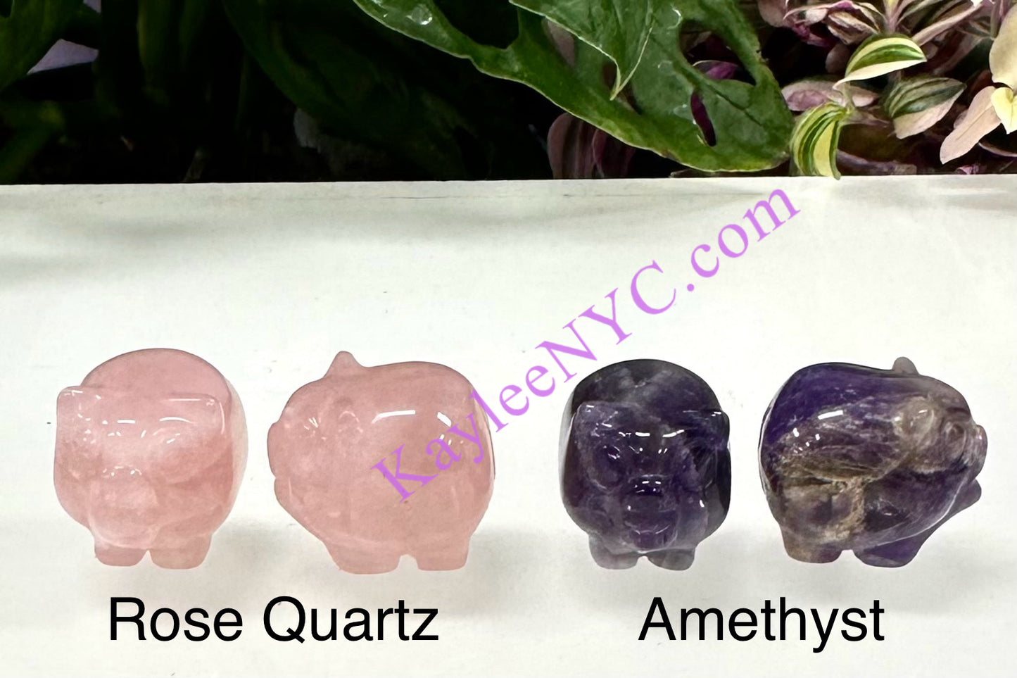 12 PCs 1” Natural Crystal Pig