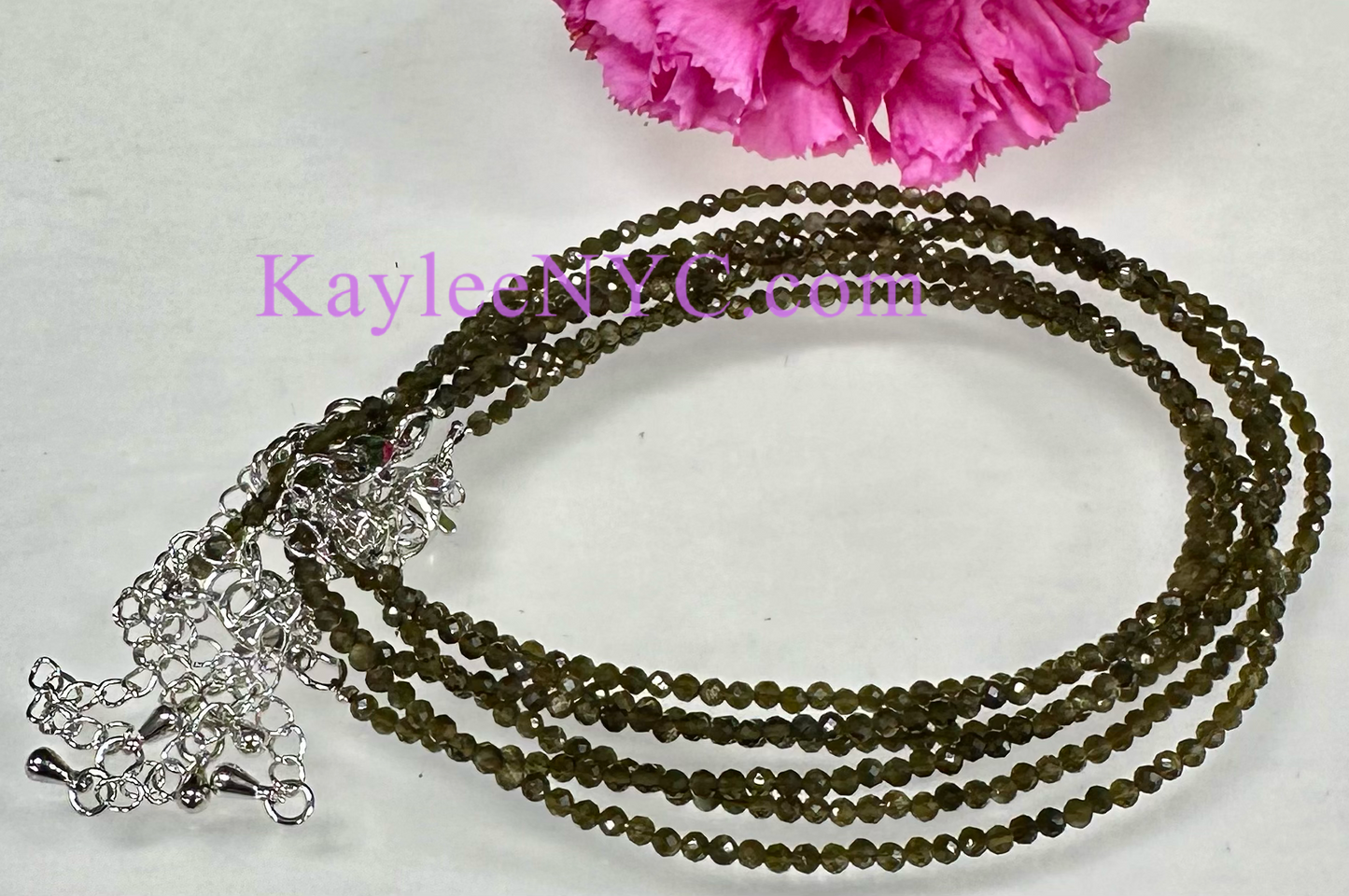 6 PCs 2mm Natural Gold Sheen Obsidian Anklets Crystal Healing Energy