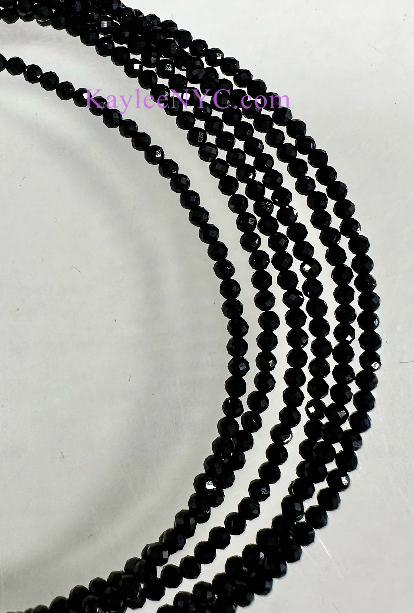 6 PCs 2mm Natural Black Spinel Anklets Crystal Healing Energy