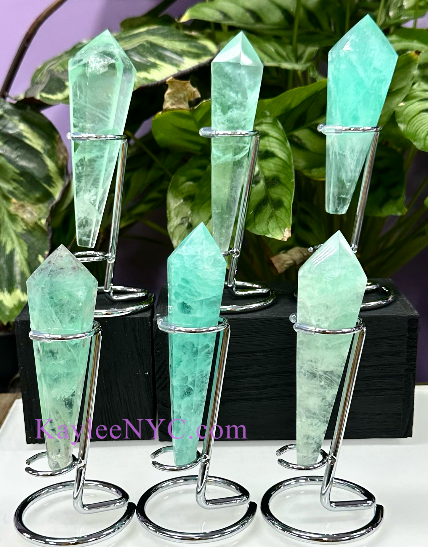 Wholesale Lot 5-6 pcs Natural Green Fluorite Septer w stand Crystal Energy