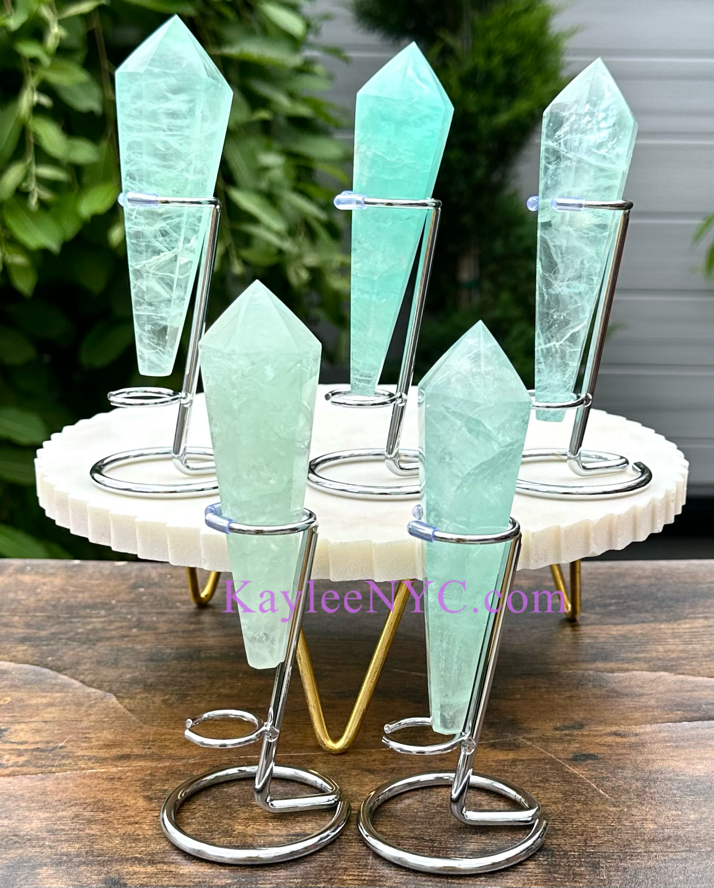 Wholesale Lot 5-6 pcs Natural Green Fluorite Septer w stand Crystal Energy