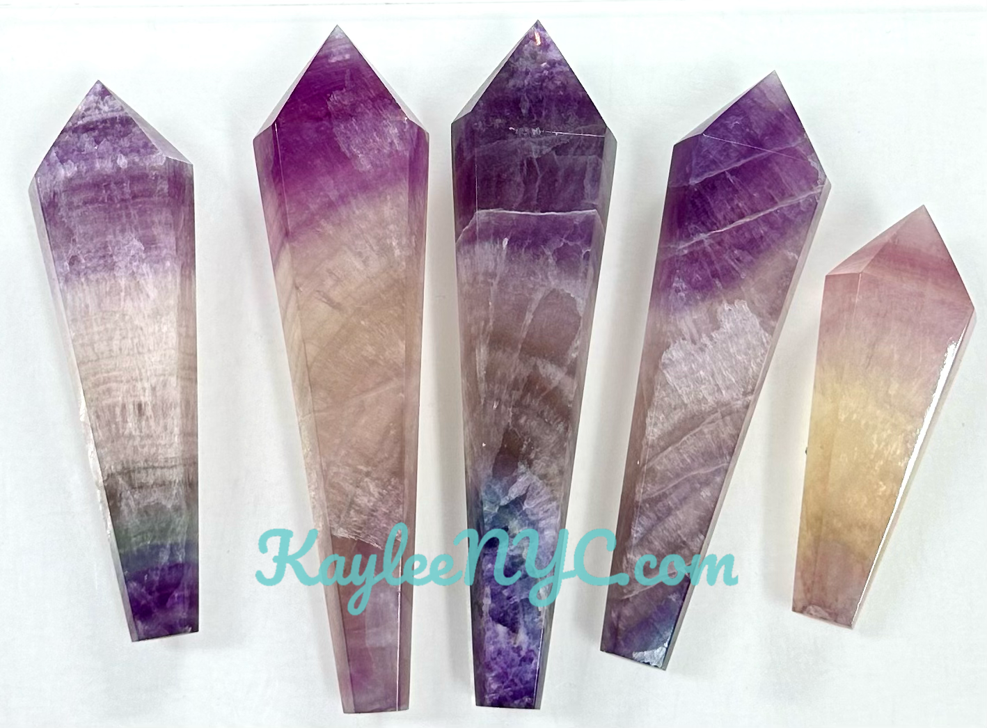 Wholesale Lot 5 pcs Natural Magenta Fluorite Septer w stand Crystal Energy