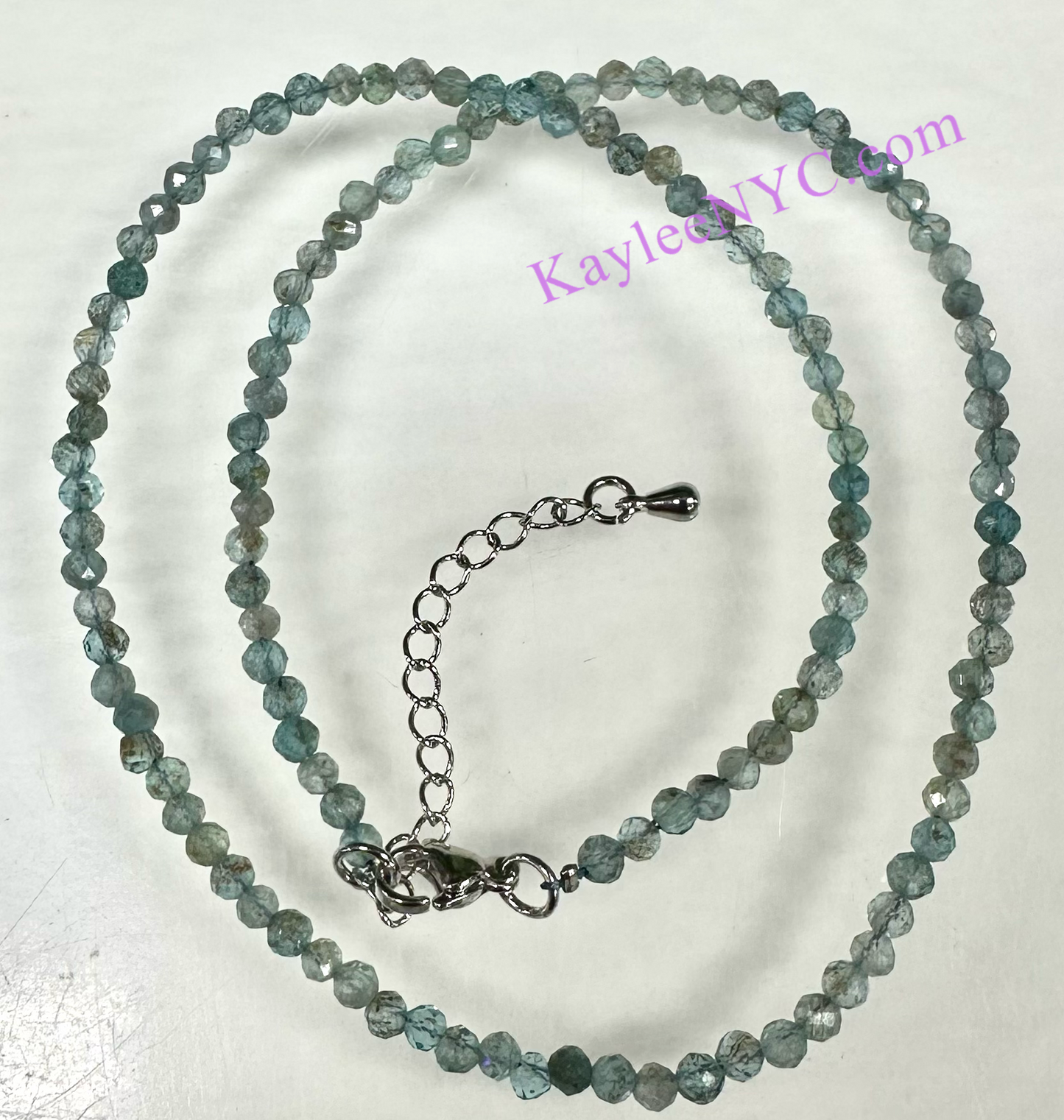 6 PCs 3mm Natural Aquamarine Necklaces