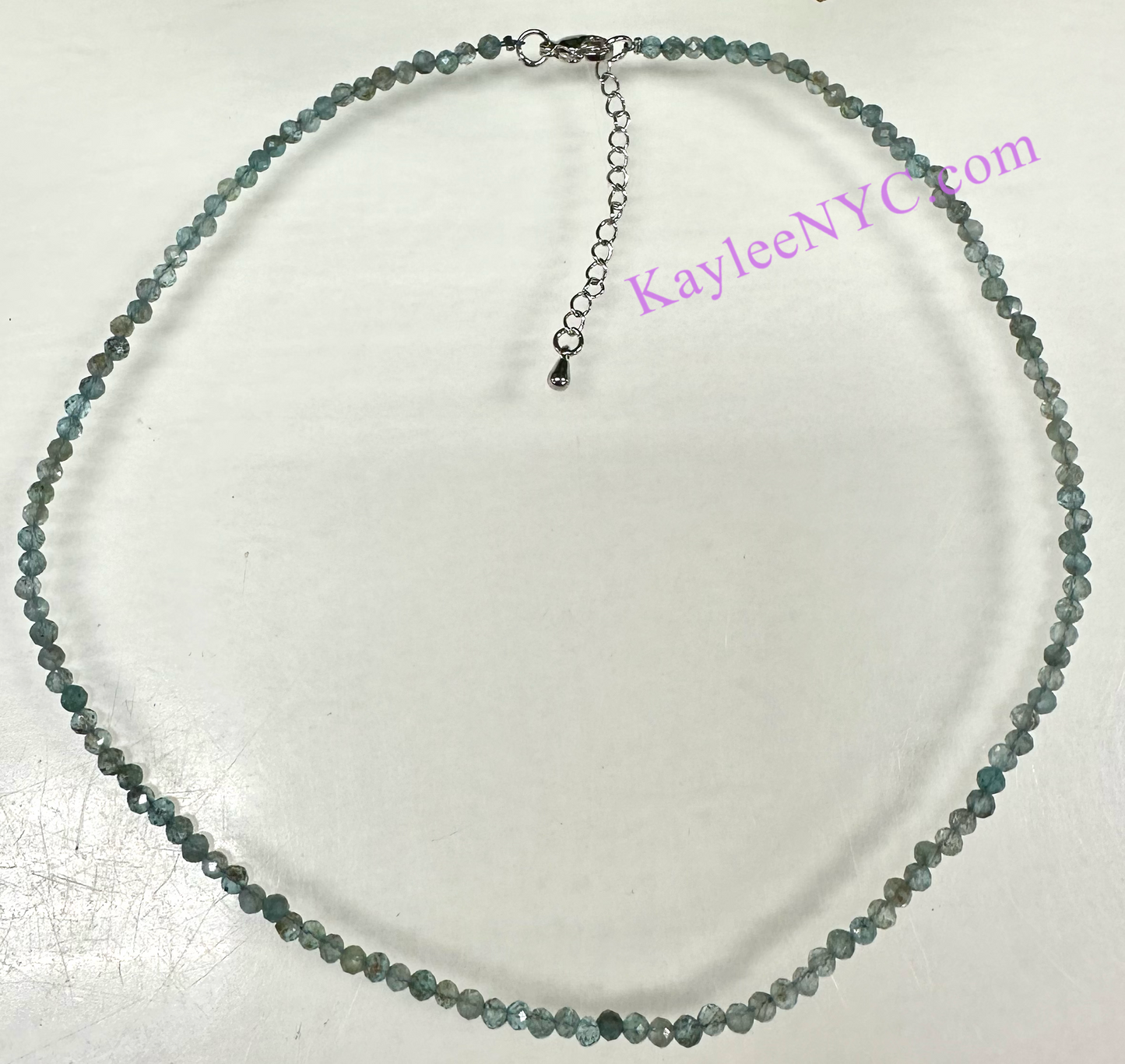 6 PCs 3mm Natural Aquamarine Necklaces