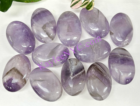 Wholesale Lot 12 pcs Natural Amethyst Palm Stones Crystal Healing Energy