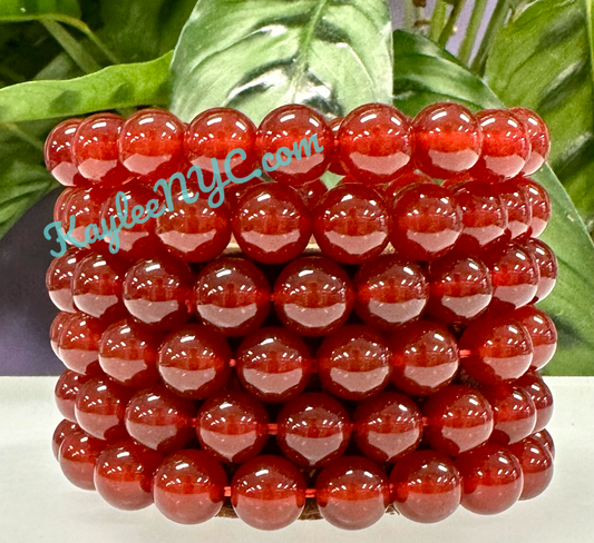 MWholesale Lot 6 Pcs Carnelian 10mm 8” Crystal Healing Stretch Bracelet