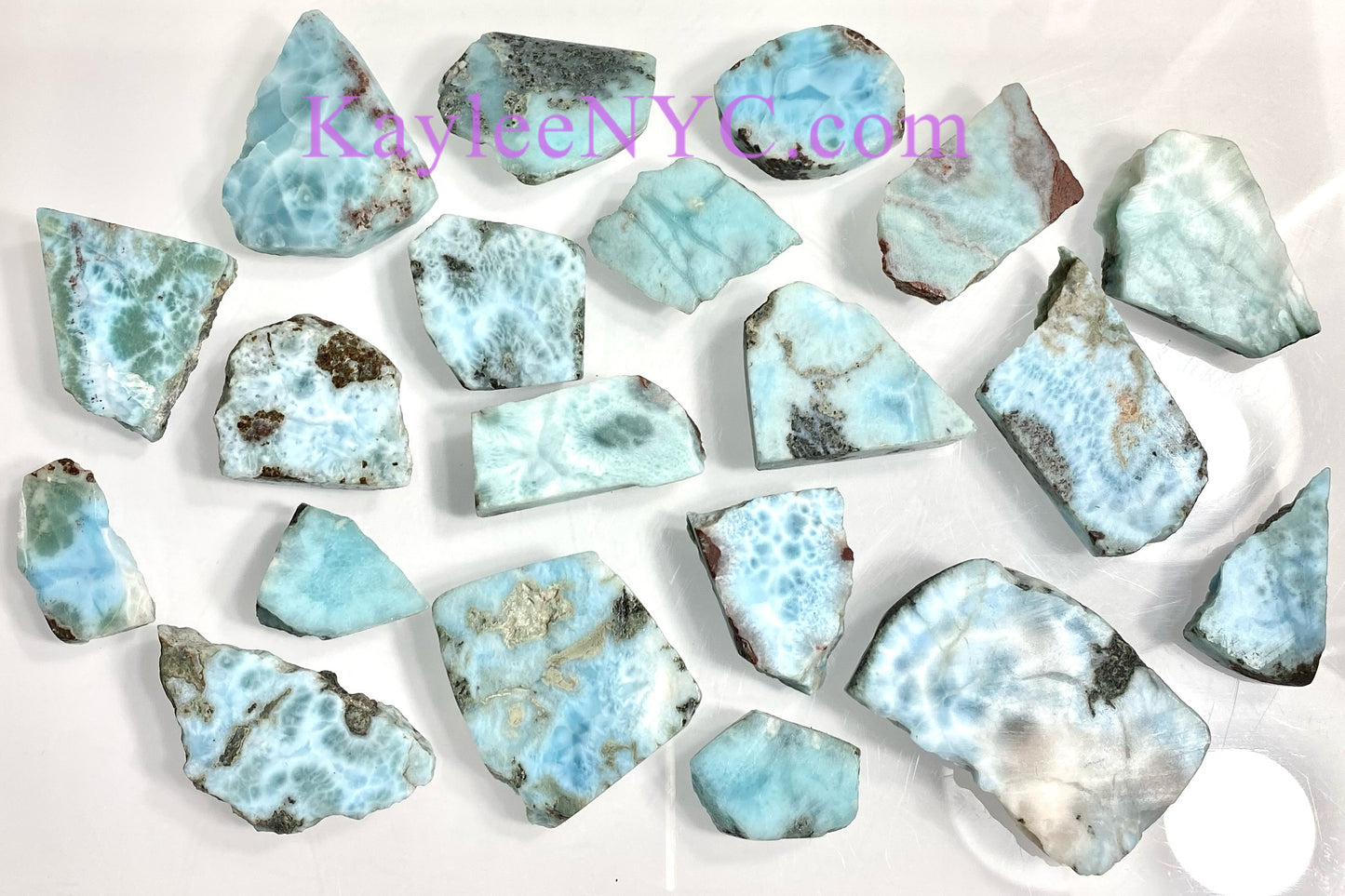 Wholesale Lot 1 lb Natural Larimar Slabs Crystal Healing Energy