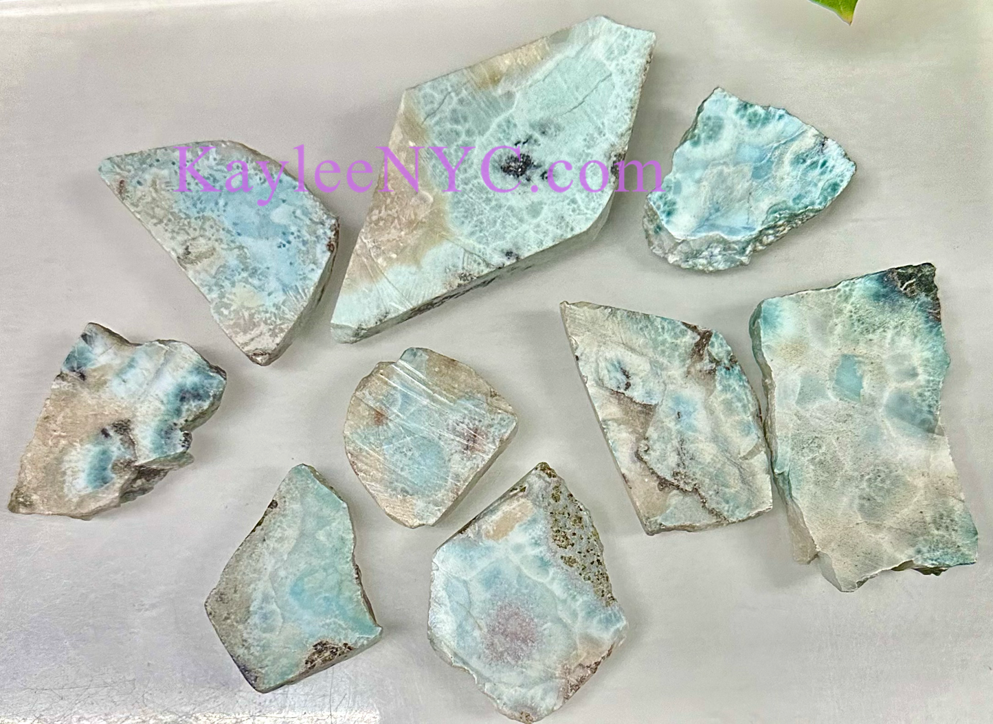 Wholesale Lot 1 lb Natural Larimar Slabs Crystal Healing Energy