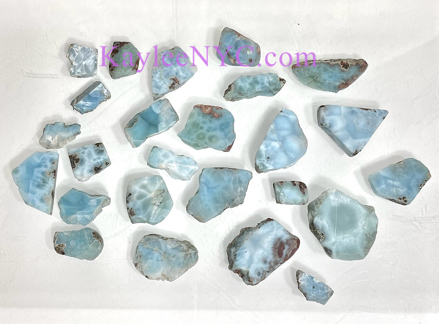 Wholesale Lot 1/2 Lb Natural Larimar Small Slabs Crystal Healing Energy