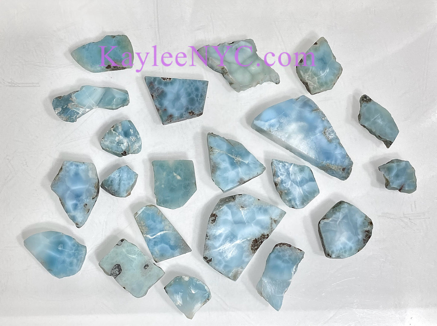 Wholesale Lot 1/2 Lb Natural Larimar Small Slabs Crystal Healing Energy