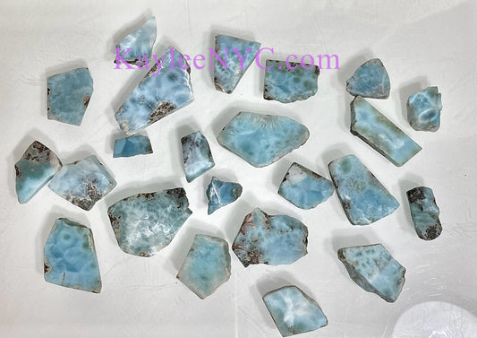 Wholesale Lot 1/2 Lb Natural Larimar Small Slabs Crystal Healing Energy