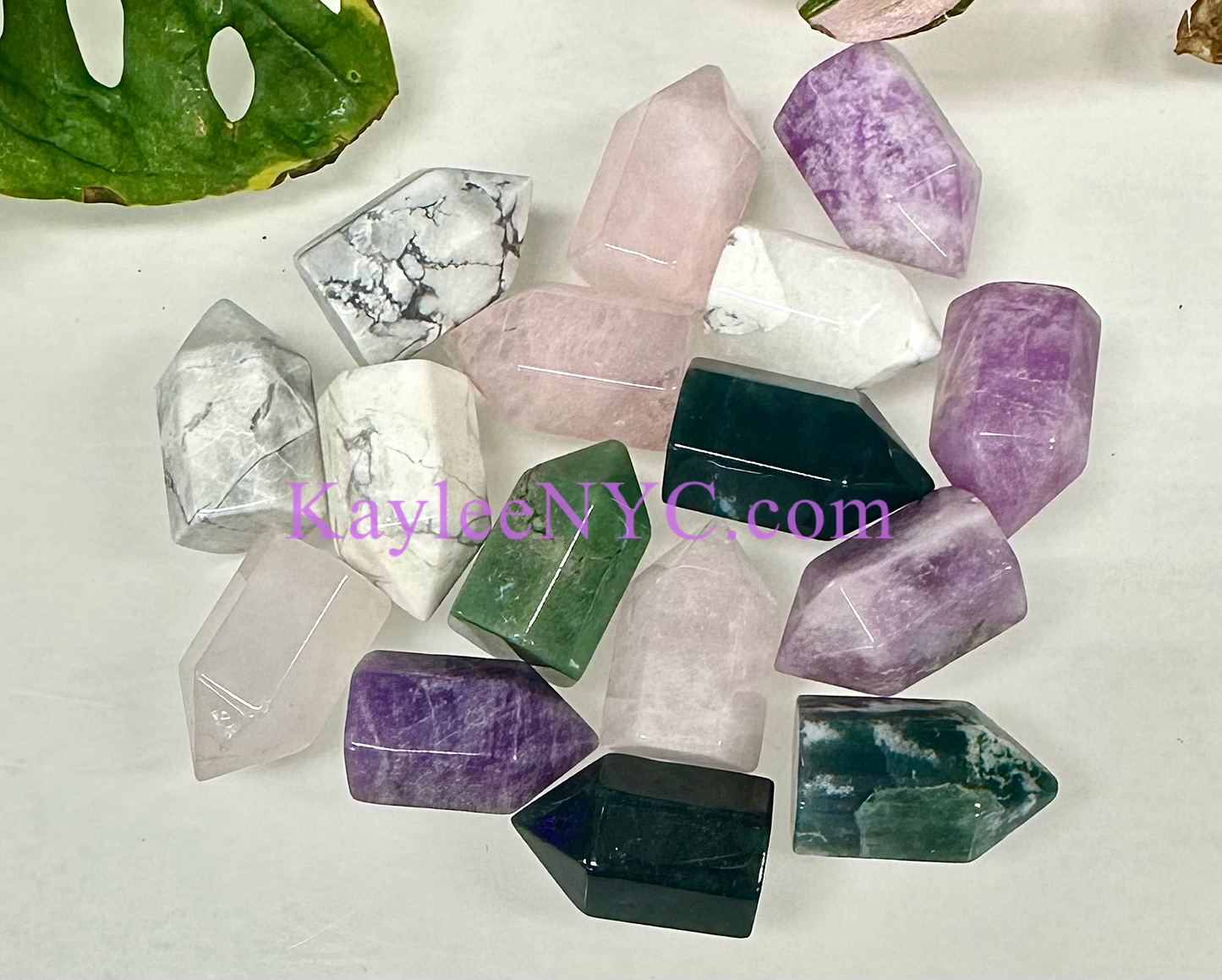 16 PCs Natural Mix Crystal Mini Obelisk Tower Point