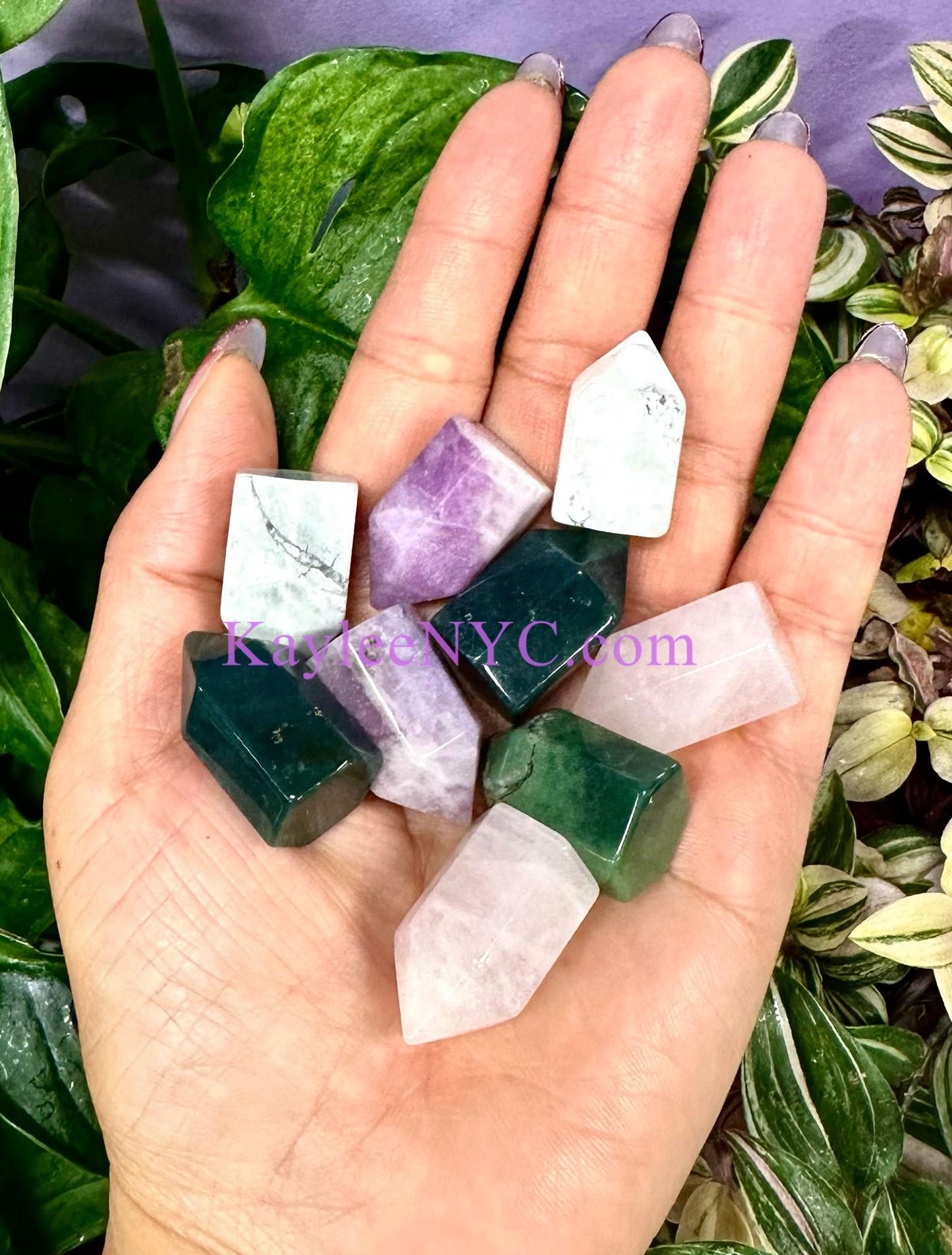 16 PCs Natural Mix Crystal Mini Obelisk Tower Point