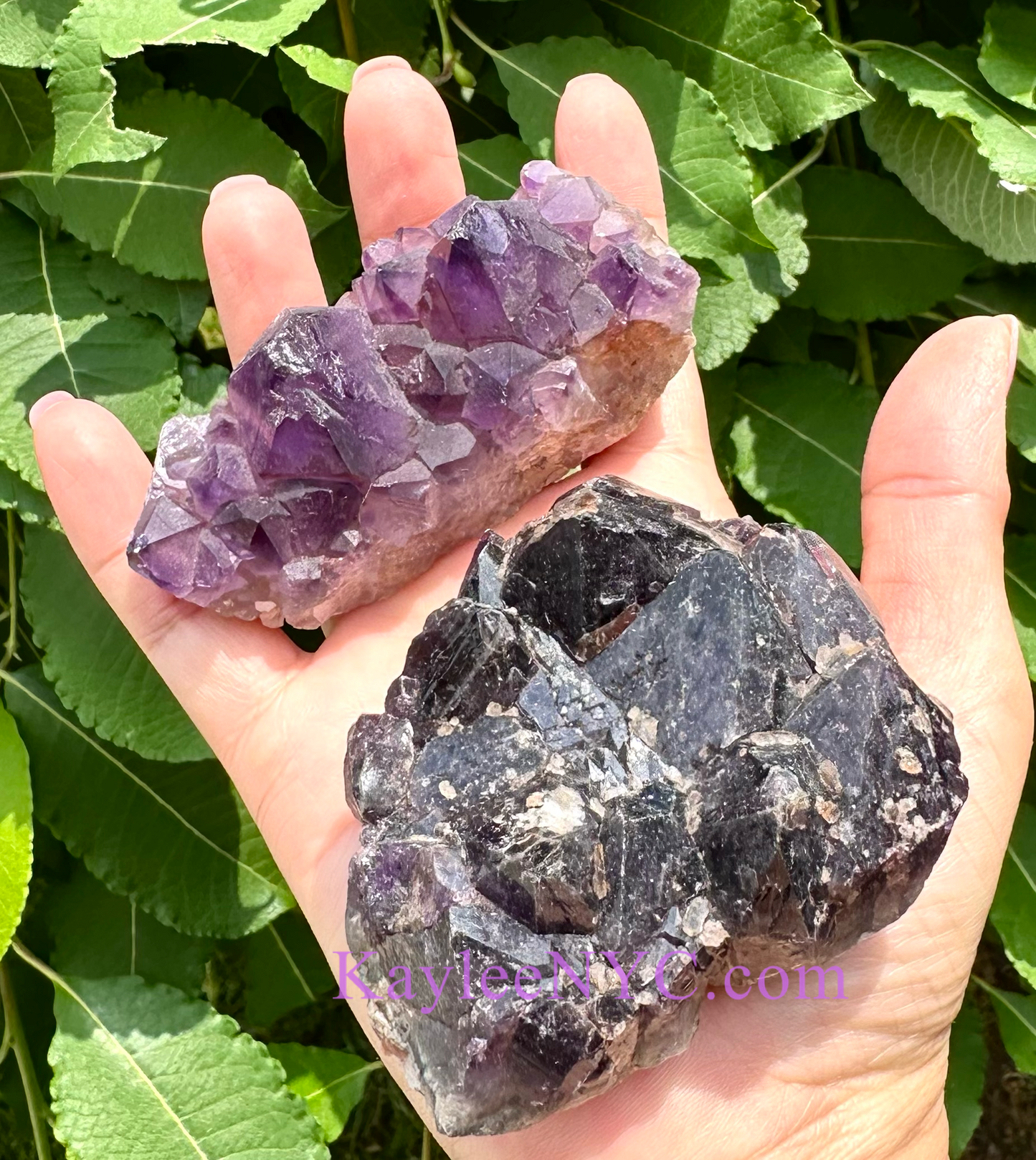 4-5 pcs Natural Alien Amethyst Mineral Specimen aka Hematite Included Amethyst