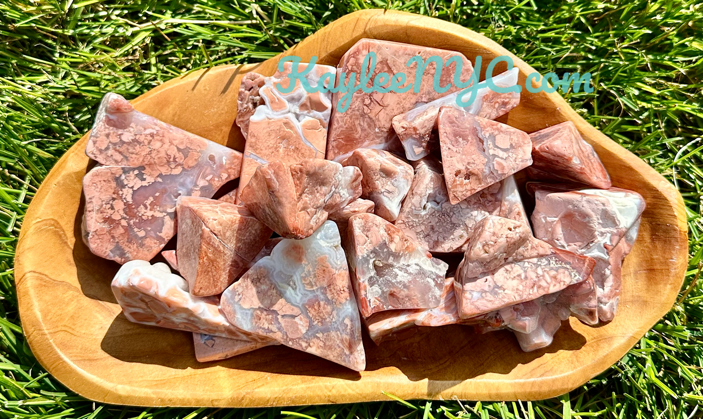 Wholesale Lot 2 lbs Natural Pink Agate Crystal Polished Freeform Healing Energy