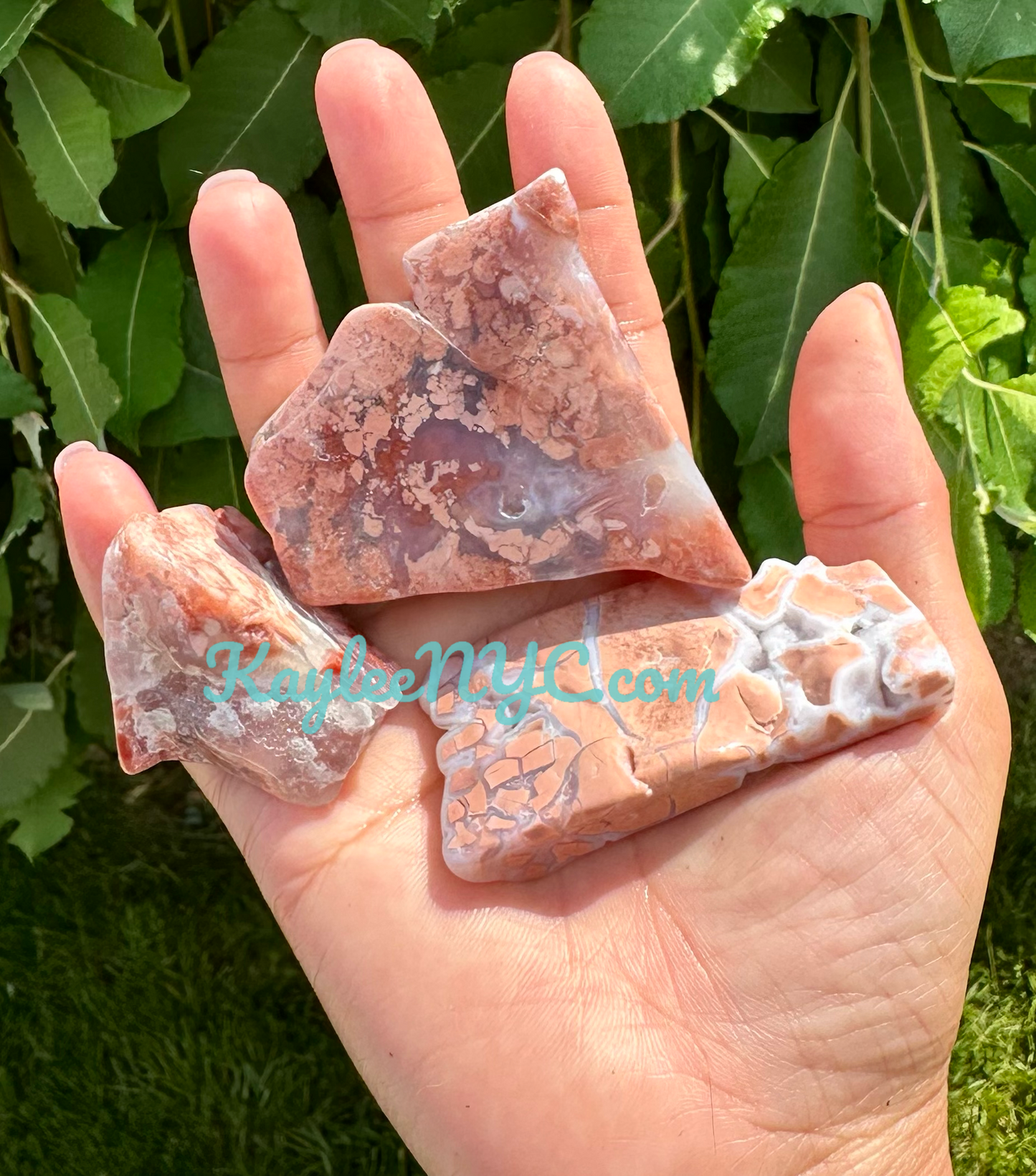 Wholesale Lot 2 lbs Natural Pink Agate Crystal Polished Freeform Healing Energy